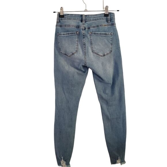 KanCan Skinny Jewel Embellished Highly Distressed Jeans - Picture 2 of 12